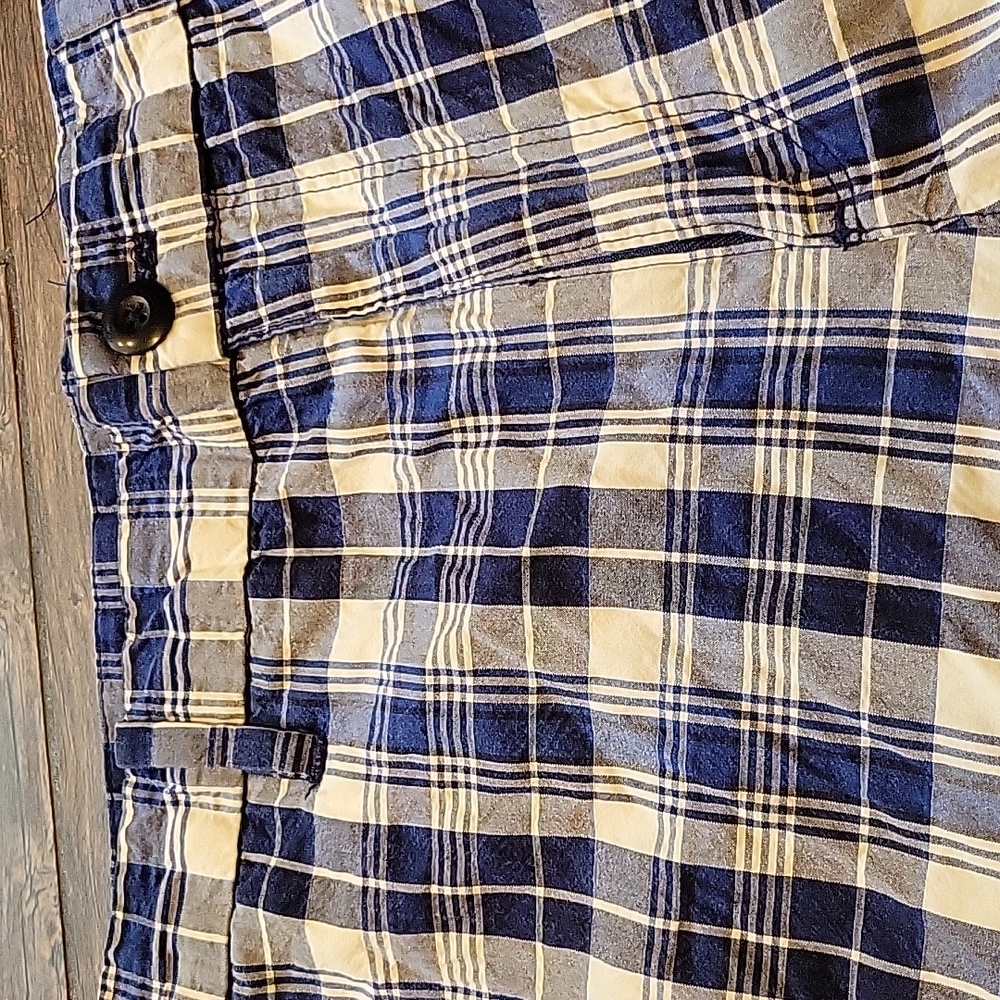 2/$15 Mens Blue Plaid Chinos - Picture 2 of 4